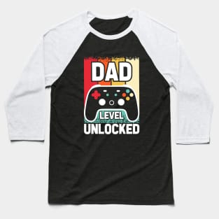 Dad Level Unlocked Baseball T-Shirt